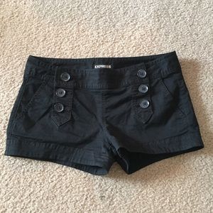 Black Buttoned Shorts